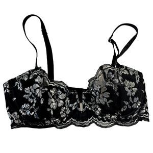 Victoria's Secret Dream Angels Push-Up w/Out Padding 32C Black Lacy